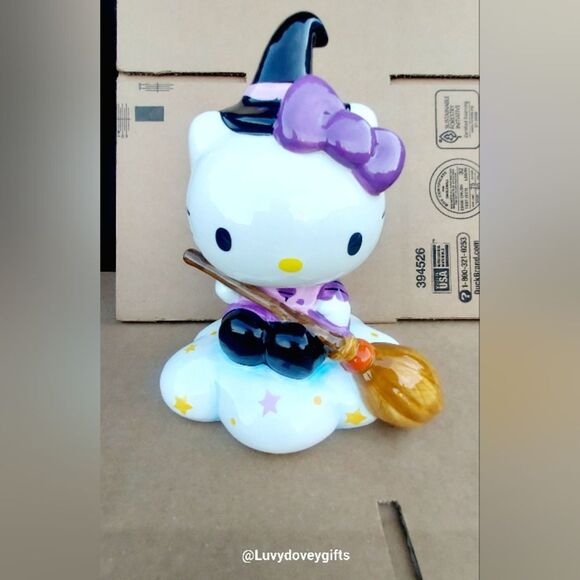 Other - NWT Hello kitty Witch on Cloud, Halloween Decor, Hello kitty figurine